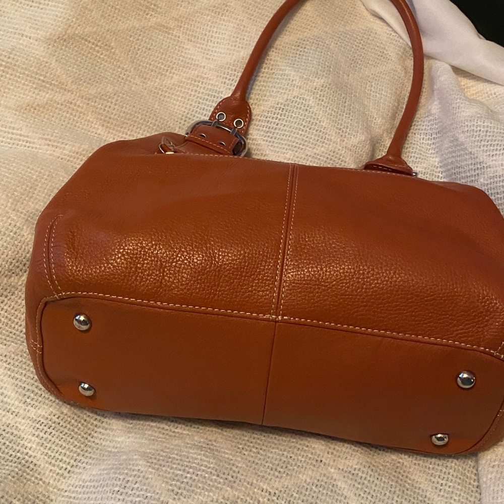 NEW set Tignanello  Brown Italian Leather Shoulder/Tote and matching wallet set. - Picture 9 of 13